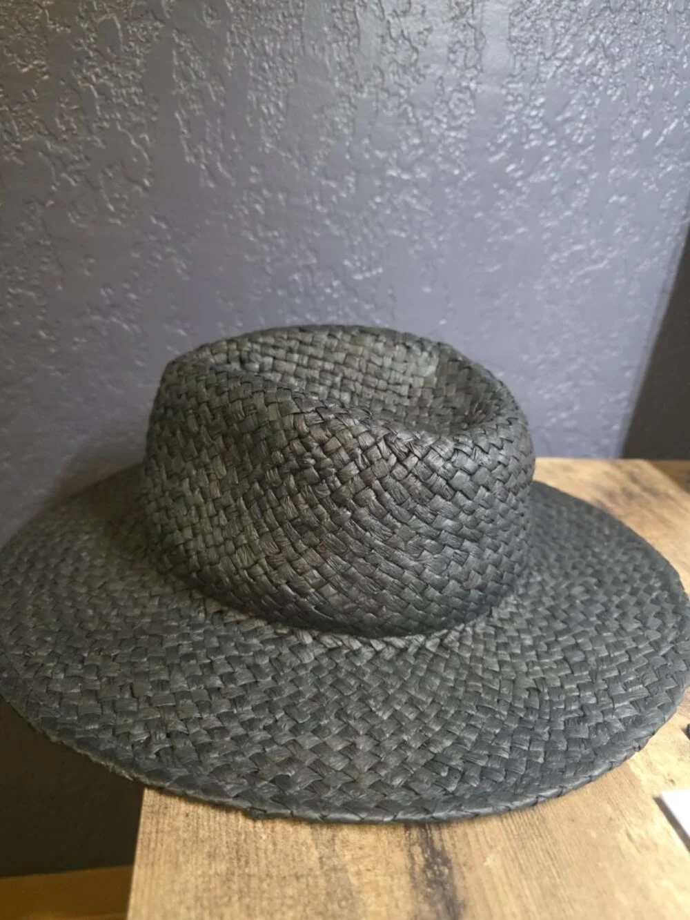 Madewell Packable Straw Hat Black NP779 Panama S/M NEW - Picture 1 of 6